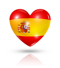 Love Spain, heart flag icon