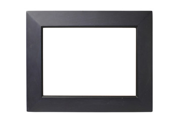 Old Black wooden frame White background