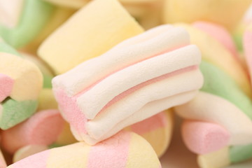 Background of marshmallows candy