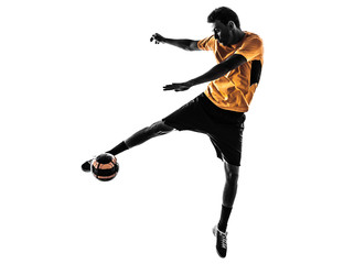 young man soccer player  silhouette © snaptitude
