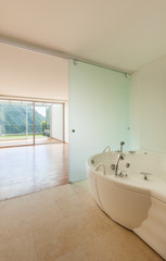 Interior apartment, view bathroom