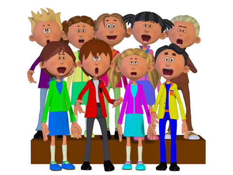 Children singing, Children chorus