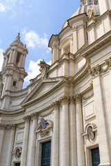 Fototapeta na wymiar Sant' Agnese in Agone Church on Piazza Navona, Rome, Italy