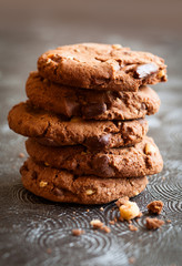 Chocolate and hazelnuts cookies