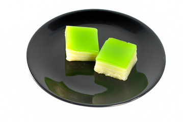 Khanom Chan or Thai sweetmeat is a kind of sweet Thai dessert.