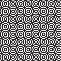 Spirals and Circles, Abstract Vector Seamless Pattern.