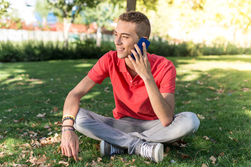 Young man with mobile phone