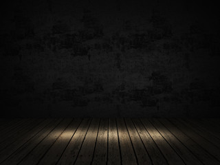 wood floor passing into darkness