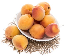 Apricots isolated on white