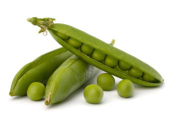 Fresh green pea pod