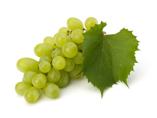 Ripe grape whith leaf