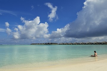 happy woman enjoy  summer time