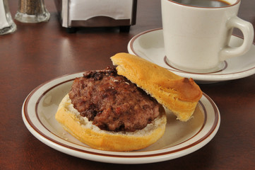 Biscuit and sausage