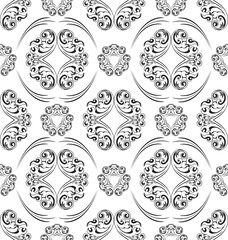 Seamless ornament pattern tile