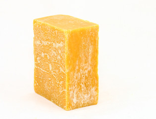 Organic olive soap on white background