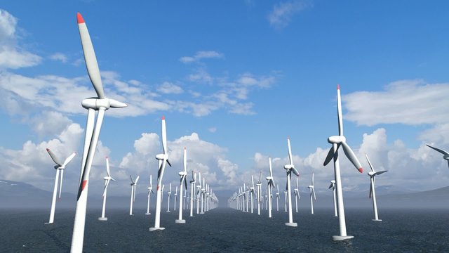 Windr&auml;der Offshore (3d Animation)