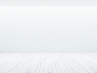 Fototapeta premium white wall and wood floor
