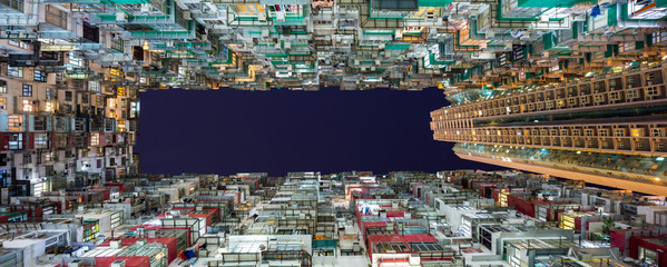 Residential building in Hong Kong - obrazy, fototapety, plakaty