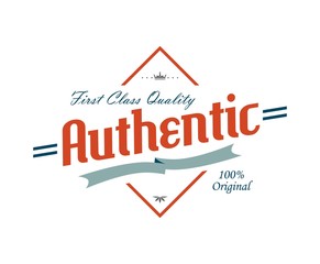 authentic retro label