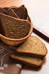 Sliced loaf of bread