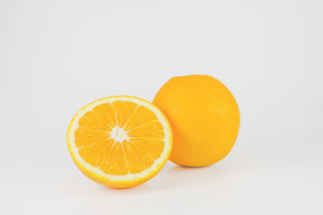 Orange on a white background