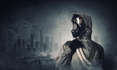 Stalker in gas mask