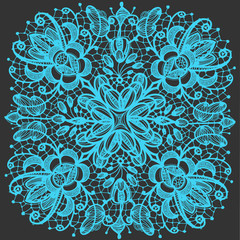 Lace doily patterns.With elements abstract flowers.