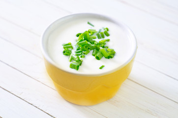 sour cream with green onion