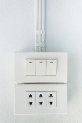 electrical outlet on a wall