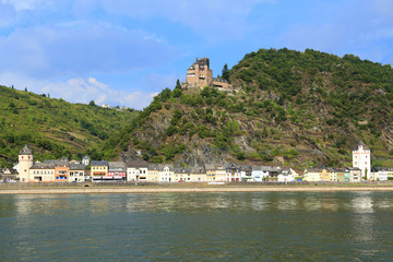 Naklejka premium Sankt Goarshausen, Burg Katz (Sommer 2013)