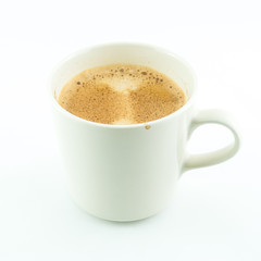 A cup of Coffee espresso on white background