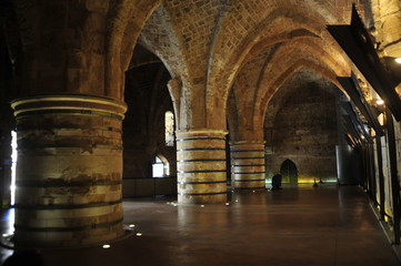 Knight templar castle in Old Acre, Israel