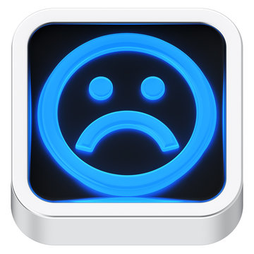 Sad luminous icon
