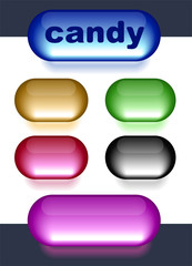 Candy buttons. Vector.