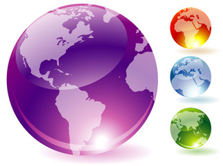 Refracting globes. Vector.