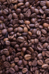 brown roasted coffee beans, background texture