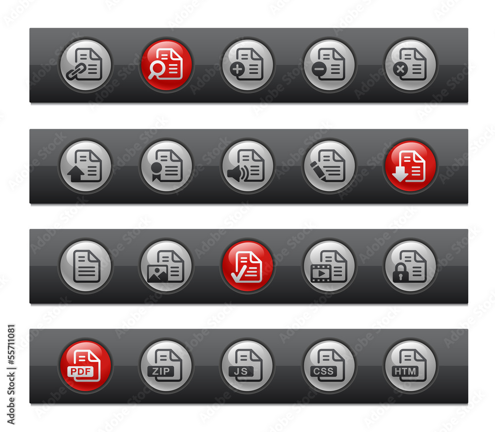 Aufkleber documents - set 1 of 2 -- button bar series
