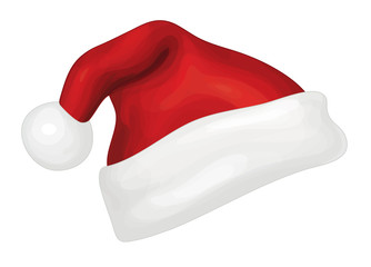 Vector of red Santa Claus hat. - 55712229