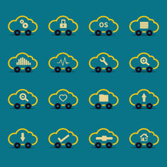 Cloud icons set