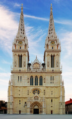 Fototapeta na wymiar Zagreb, katedra w Chorwacji