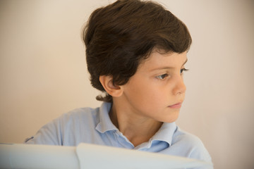 A boy and a n airplane