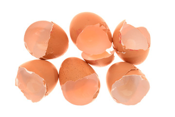 Chicken Egg Shells Isolated On White Background