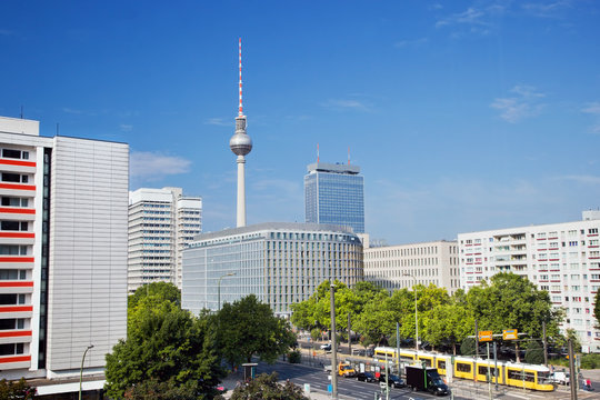 Television tower, Alexanderplatz area. Berlin, Germany