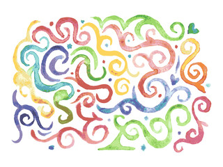 Watercolor waves, background for your design