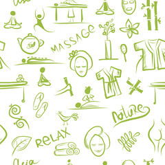 Massage and spa concept, seamless pattern for your design