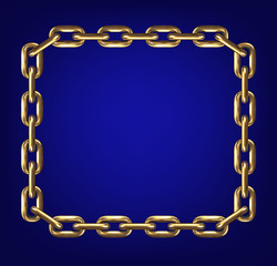 Frame made with gold chain