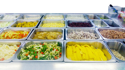 Salad Bar Counter,  isolated on white background