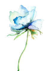 Decorative blue flower - 55717476