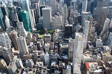 Schilderijen op glas aereal view of new york city © starmaro