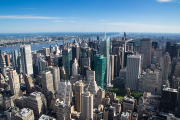 aereal view of new york city